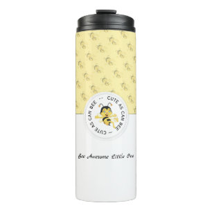 Niedlicher Cartoon  Personalisiertes Monogramm Thermosbecher
