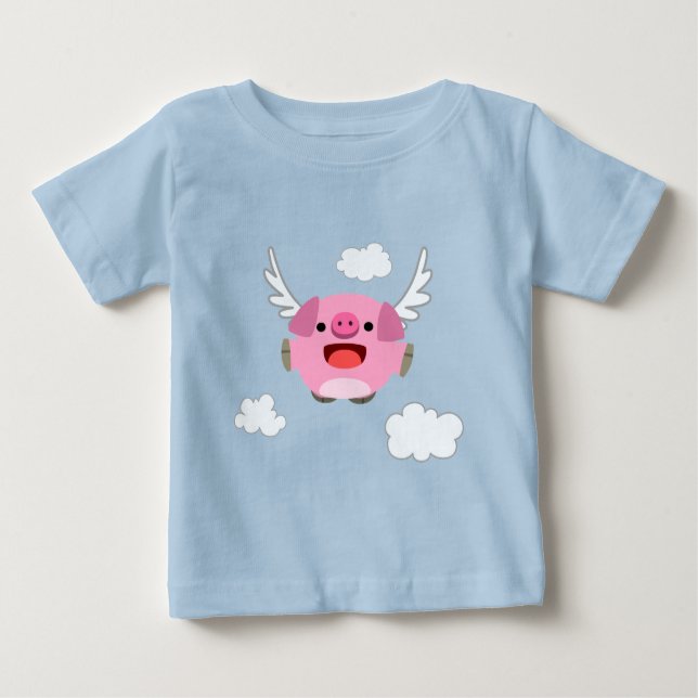 Niedlicher Cartoon Pig Baby T - Shirt (Vorderseite)