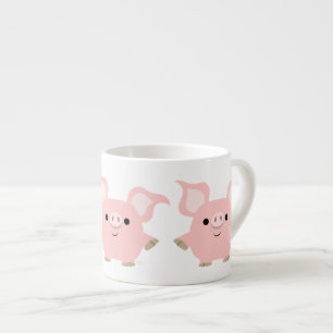 Niedlicher Cartoon Pig Espresso Tasse