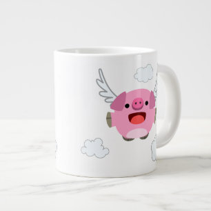 Niedlicher Cartoon Pig Jumbo-Tasse