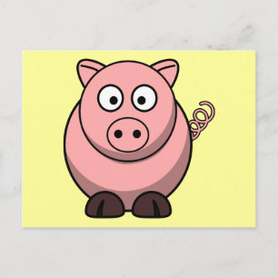 Niedlicher Cartoon Pig Postkarte