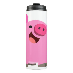 Niedlicher Cartoon Pig Thermosbecher