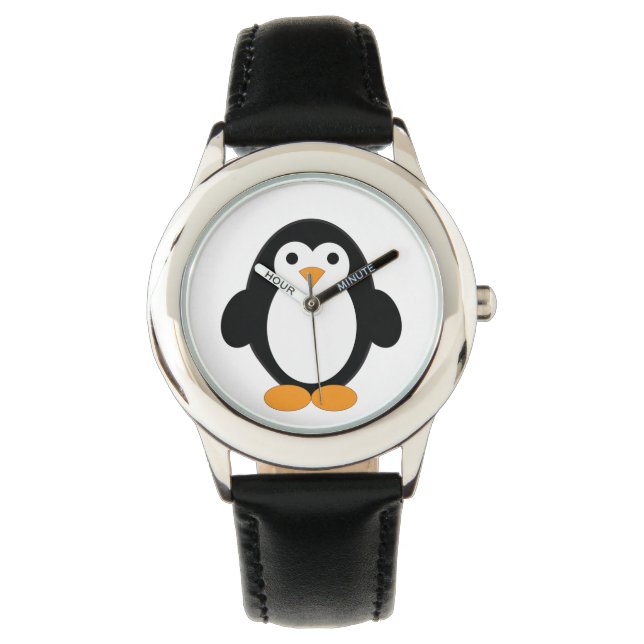 Niedlicher Cartoon Pinguin Armbanduhr (Vorderseite)