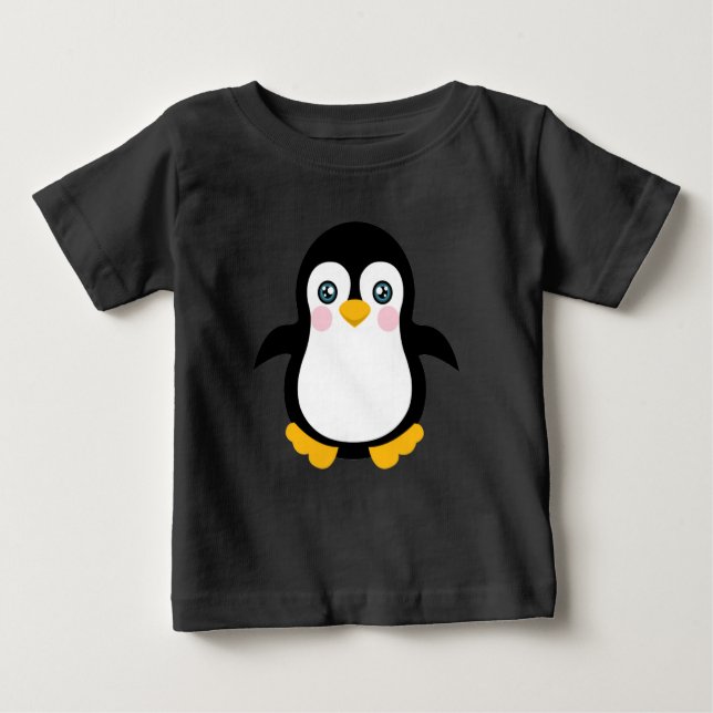 Niedlicher Cartoon Pinguin-Design Baby T-shirt (Vorderseite)