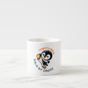 Niedlicher Cartoon Pinguin Karate Martial Arts Espressotasse