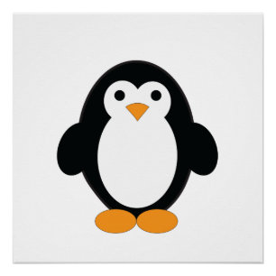 Niedlicher Cartoon Pinguin Poster