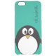 niedlicher Cartoon Pinguin smaragdfarben und schwa Uncommon iPhone Hülle (Rückseite)
