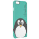 niedlicher Cartoon Pinguin smaragdfarben und schwa Uncommon iPhone Hülle (Rückseite/Rechts)
