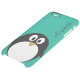 niedlicher Cartoon Pinguin smaragdfarben und schwa Uncommon iPhone Hülle (Unterseite)