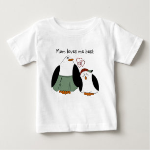 Niedlicher Cartoon Pinguine Mama Lieben Baby T-shirt