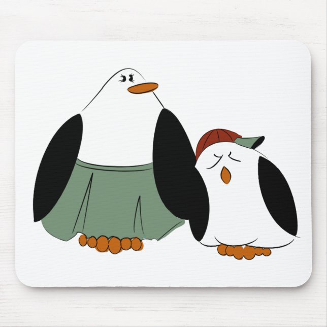 Niedlicher Cartoon Pinguine Mousepad (Vorne)