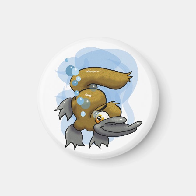 Niedlicher Cartoon Platypus Magnet (Vorne)