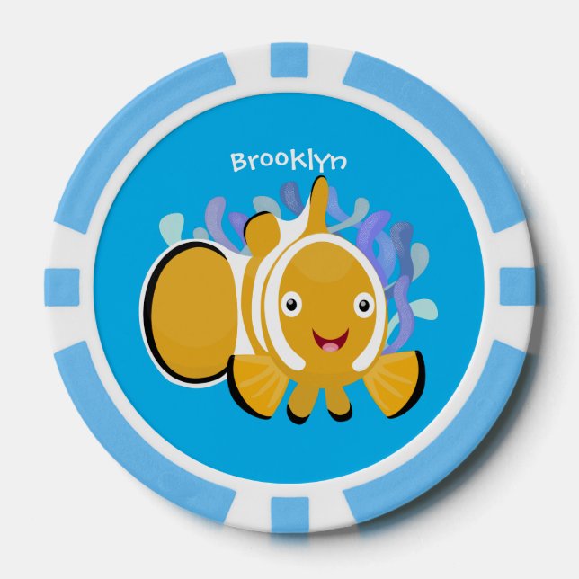Niedlicher Cartoon Pokerchips (Vorderseite)