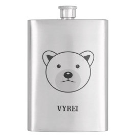 Niedlicher Cartoon Polar Bear Flachmann