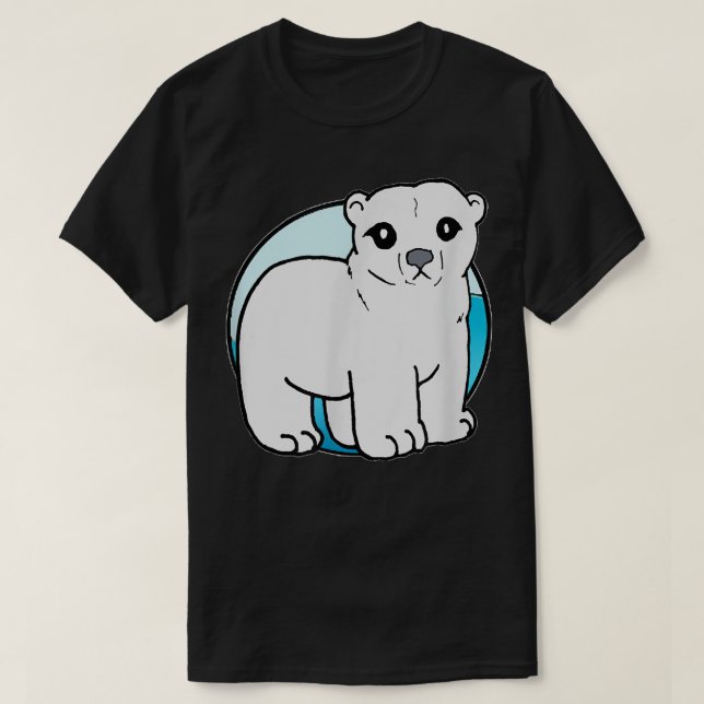 Niedlicher Cartoon Polar Bear für Tierfreunde und  T-Shirt (Design vorne)