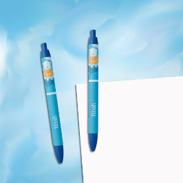 Niedlicher Cartoon Polar Bear Kid Blue Pen Kugelschreiber