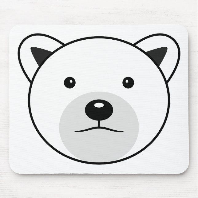 Niedlicher Cartoon Polar Bear Mousepad (Vorne)