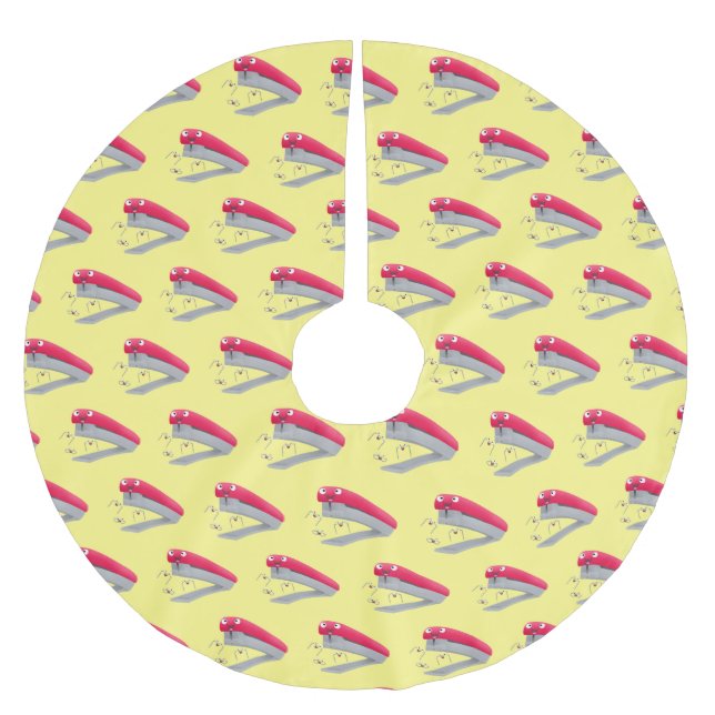 Niedlicher Cartoon Polyester Weihnachtsbaumdecke (Vorderseite)