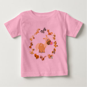 Niedlicher Cartoon Ponies Mandala Baby T - Shirt