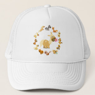 Niedlicher Cartoon Ponies Mandala Hat Truckerkappe