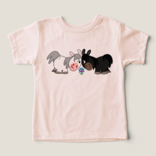 Niedlicher Cartoon Ponies Standoff Baby T - Shirt
