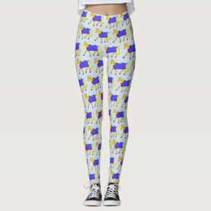Niedlicher Cartoon Pony mit Rot und Blau Leggings
