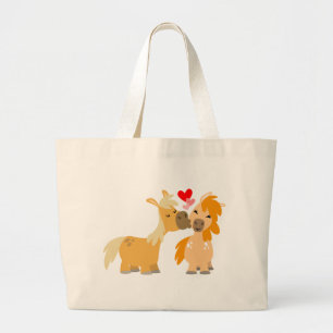 Niedlicher Cartoon Ponys in Liebe Tasche