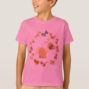 Niedlicher Cartoon-Ponysmandala-KinderT - Shirt