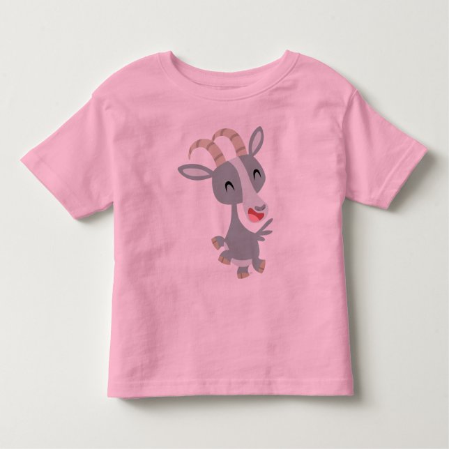 Niedlicher Cartoon Prancing Goat Children T - Shir Kleinkind T-shirt (Vorderseite)