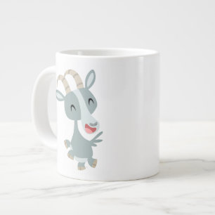 Niedlicher Cartoon Prancing Goat Jumbo Tasse