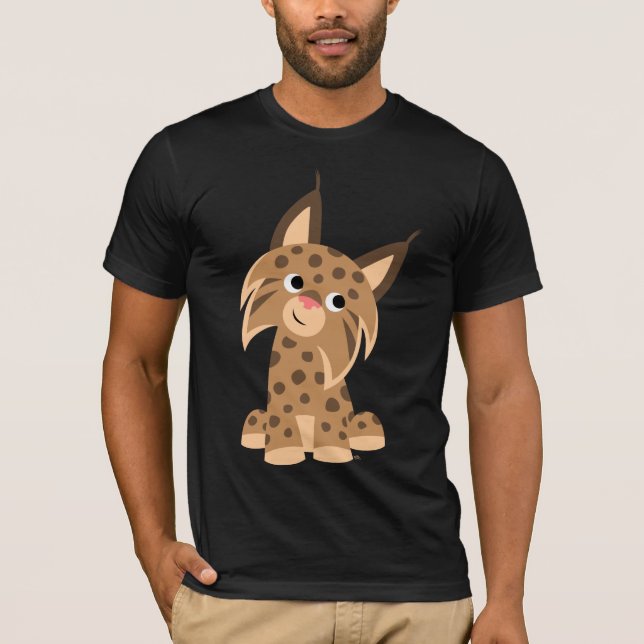 Niedlicher Cartoon Prankish Lynx T - Shirt (Vorderseite)