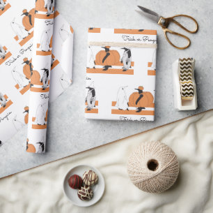 Niedlicher Cartoon Pumpkin Penguin Funny Halloween Geschenkpapier