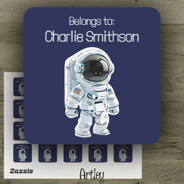 Niedlicher Cartoon Quadratischer Aufkleber