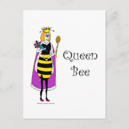 Niedlicher Cartoon Queen Bee Postkarte