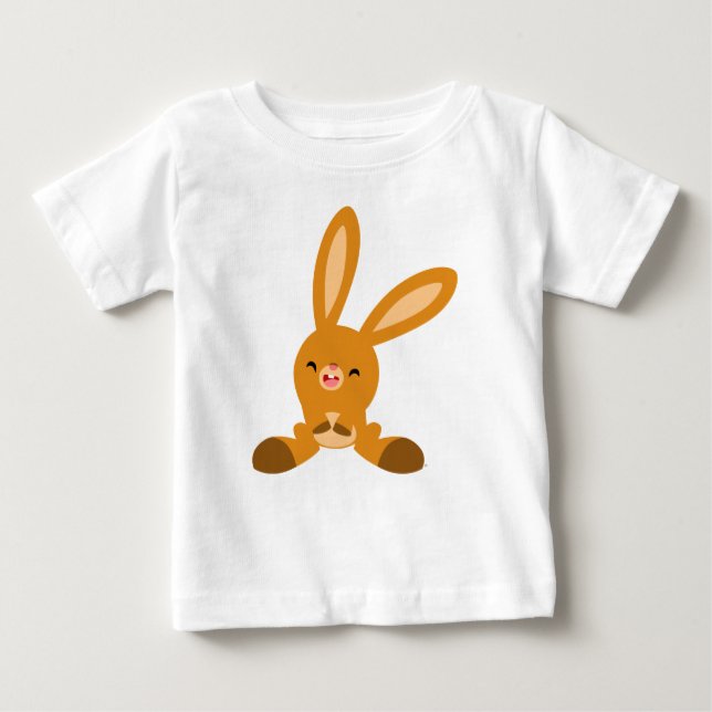 Niedlicher Cartoon Rabbit Baby T - Shirt (Vorderseite)