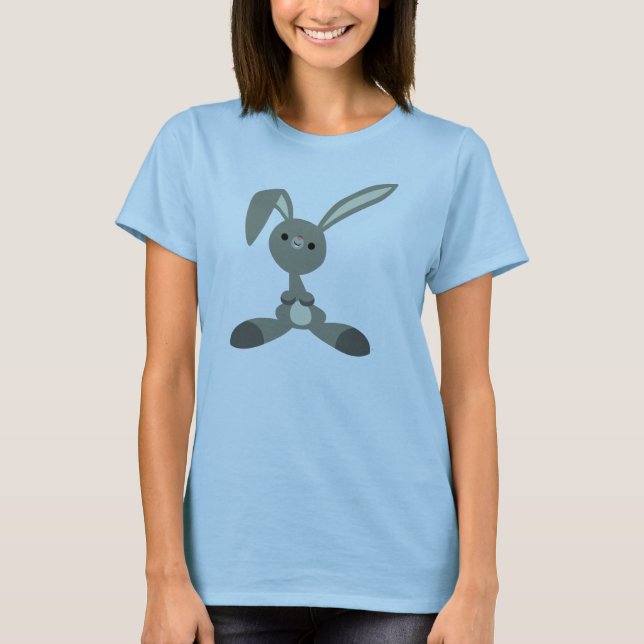 Niedlicher Cartoon Rabbit Women T - Shirt (Vorderseite)