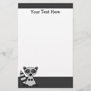 Niedlicher Cartoon Raccoon Briefpapier