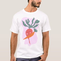 Niedlicher Cartoon Radish und Carrot