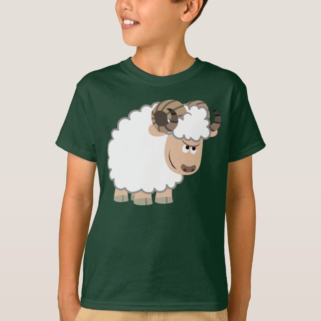 Niedlicher Cartoon Ram Children T - Shirts (Vorderseite)