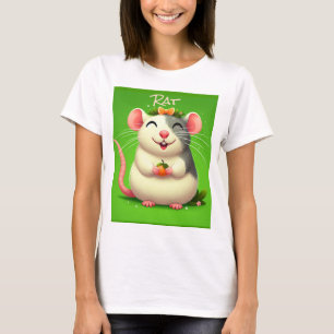 Niedlicher Cartoon Rat T - Shirt - Adorable Animal