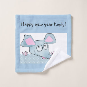 Niedlicher Cartoon Ratte Maus Neujahr 2020 Symbol Badhandtuch Set