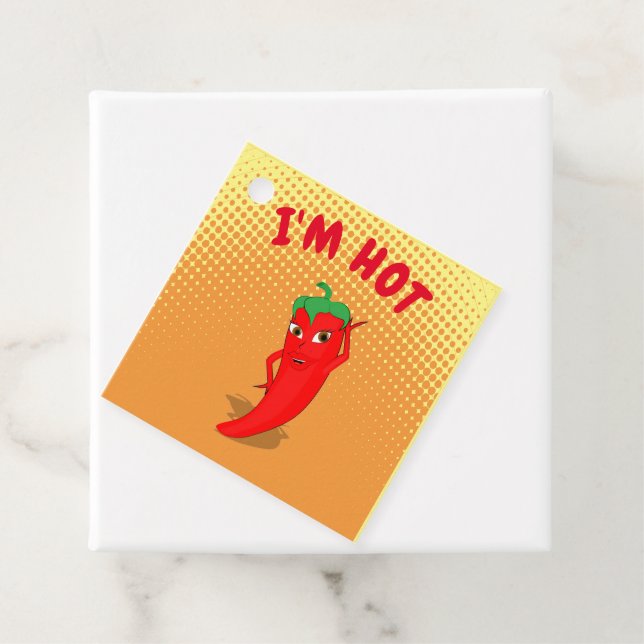 Niedlicher Cartoon Red Hot Pepper Diva Gradient Geschenkanhänger (Beispiel)