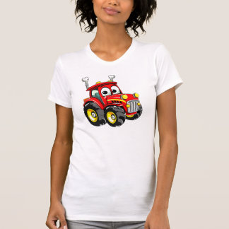 Niedlicher Cartoon Red Traktor T-Shirt