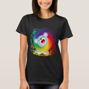 Niedlicher Cartoon Regenbogen Weiße Löwe T - Shirt