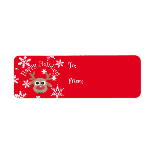 Niedlicher Cartoon Reindeer Snowflake Rotes Weihna