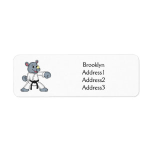 Niedlicher Cartoon Rhino kung fu Cartoon