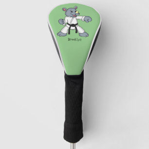 Niedlicher Cartoon Rhino kung fu Cartoon Golf Headcover