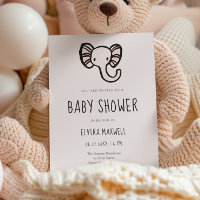 Niedlicher Cartoon Rosa Elefant Kinderdusche Einla