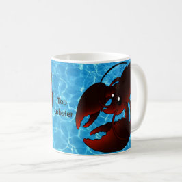 Niedlicher Cartoon Roter Hummer Kaffeetasse