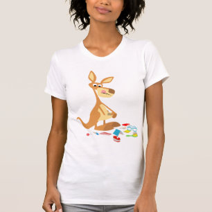Niedlicher Cartoon Rummaging Kangaroo T - Shirt